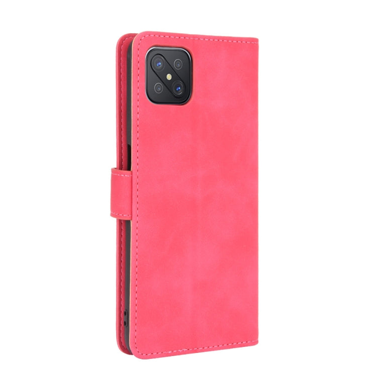 For OPPO A92s Solid Color Skin Feel Magnetic Buckle Horizontal Flip Calf Texture PU Leather Case with Holder & Card Slots & Wallet