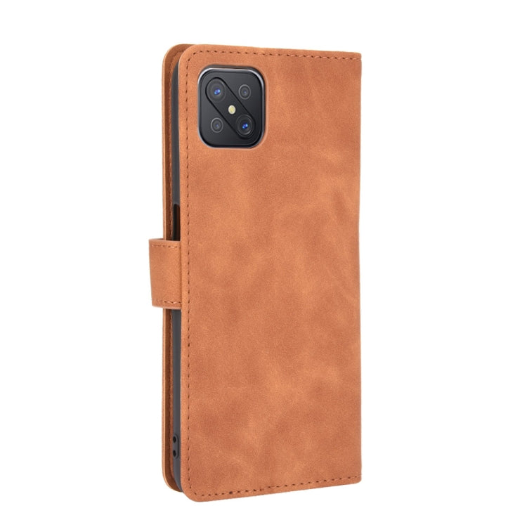 For OPPO A92s Solid Color Skin Feel Magnetic Buckle Horizontal Flip Calf Texture PU Leather Case with Holder & Card Slots & Wallet