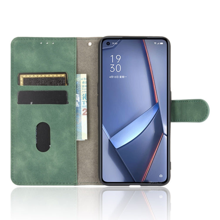 For OPPO Ace2 Solid Color Skin Feel Magnetic Buckle Horizontal Flip Calf Texture PU Leather Case with Holder & Card Slots & Wallet