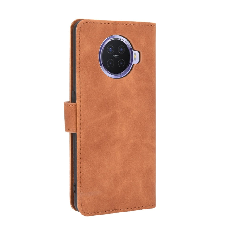 For OPPO Ace2 Solid Color Skin Feel Magnetic Buckle Horizontal Flip Calf Texture PU Leather Case with Holder & Card Slots & Wallet