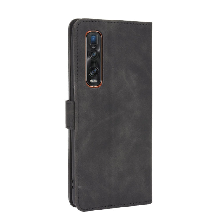 For OPPO Find X2 Pro Solid Color Skin Feel Magnetic Buckle Horizontal Flip Calf Texture PU Leather Case with Holder & Card Slots & Wallet