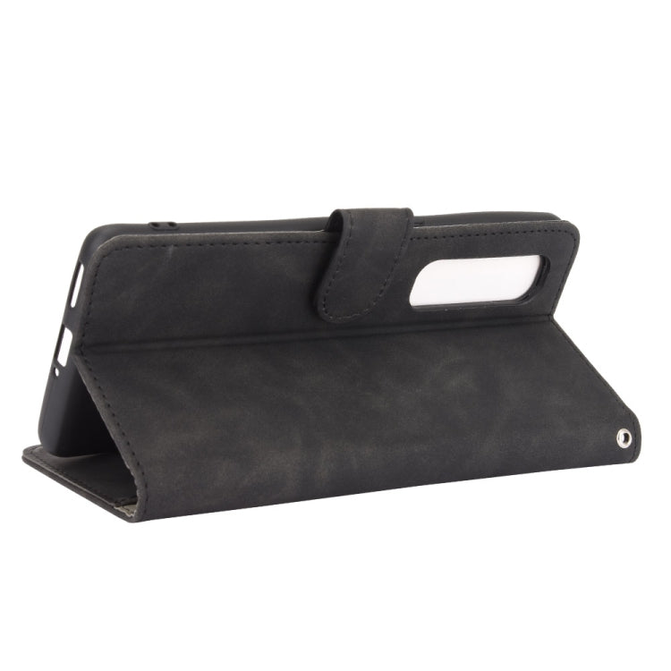 For OPPO Find X2 Pro Solid Color Skin Feel Magnetic Buckle Horizontal Flip Calf Texture PU Leather Case with Holder & Card Slots & Wallet