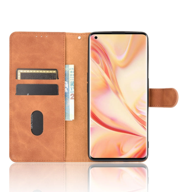 For OPPO Find X2 Pro Solid Color Skin Feel Magnetic Buckle Horizontal Flip Calf Texture PU Leather Case with Holder & Card Slots & Wallet