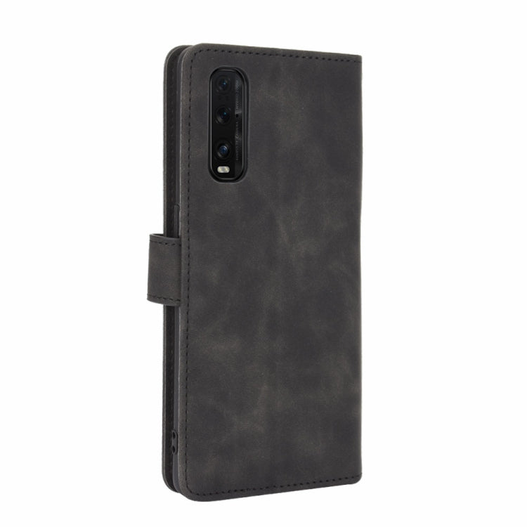 For OPPO Find X2 Solid Color Skin Feel Magnetic Buckle Horizontal Flip Calf Texture PU Leather Case with Holder & Card Slots & Wallet