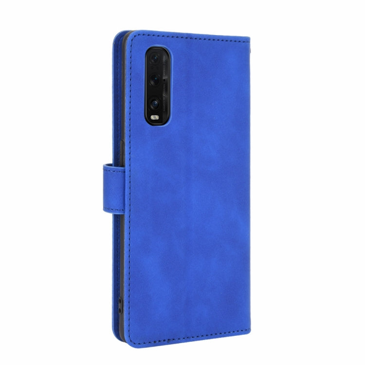 For OPPO Find X2 Solid Color Skin Feel Magnetic Buckle Horizontal Flip Calf Texture PU Leather Case with Holder & Card Slots & Wallet