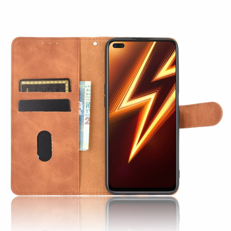 For OPPO Realme 6 Pro Solid Color Skin Feel Magnetic Buckle Horizontal Flip Calf Texture PU Leather Case with Holder & Card Slots & Wallet