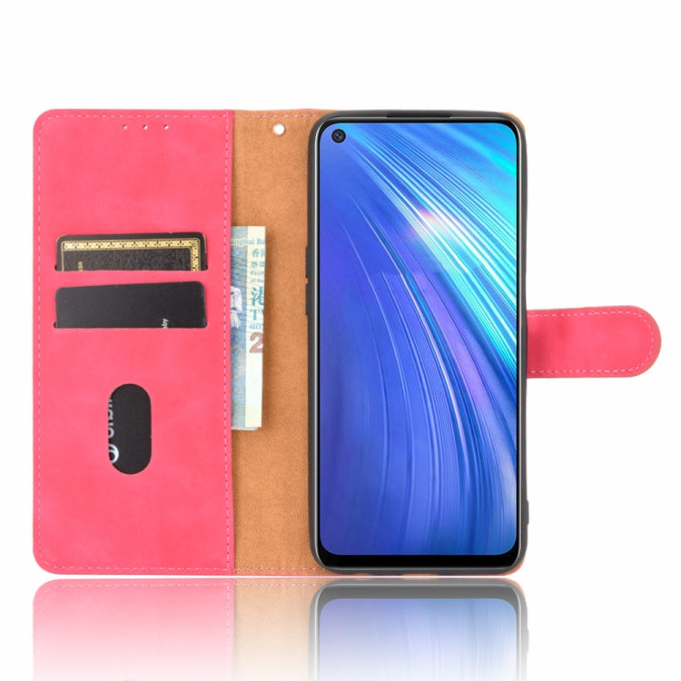 For OPPO Realme 6 Solid Color Skin Feel Magnetic Buckle Horizontal Flip Calf Texture PU Leather Case with Holder & Card Slots & Wallet