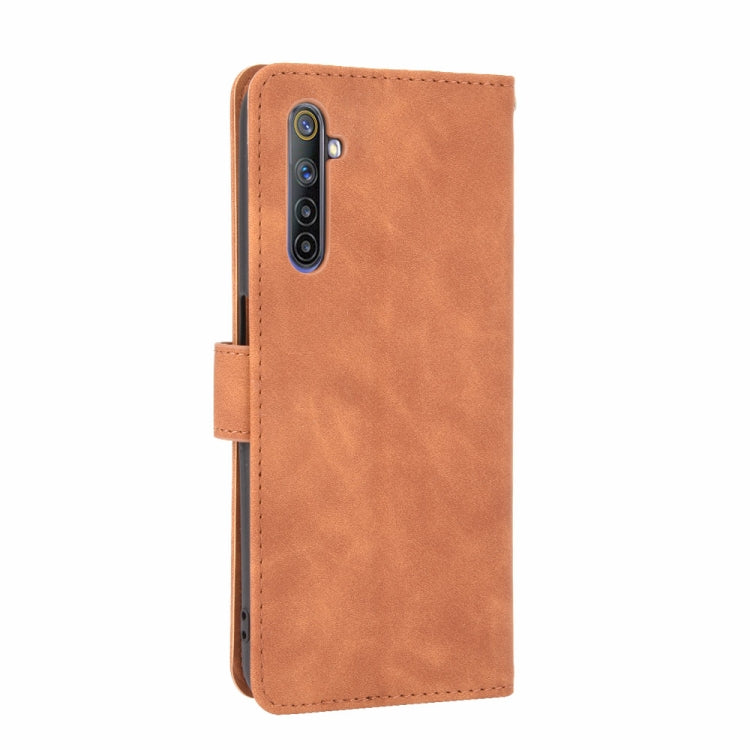 For OPPO Realme 6 Solid Color Skin Feel Magnetic Buckle Horizontal Flip Calf Texture PU Leather Case with Holder & Card Slots & Wallet
