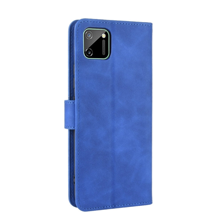 For OPPO Realme C11 Solid Color Skin Feel Magnetic Buckle Horizontal Flip Calf Texture PU Leather Case with Holder & Card Slots & Wallet