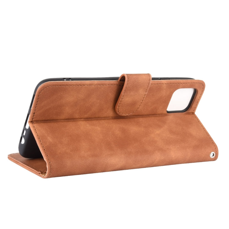 For OPPO Realme C11 Solid Color Skin Feel Magnetic Buckle Horizontal Flip Calf Texture PU Leather Case with Holder & Card Slots & Wallet