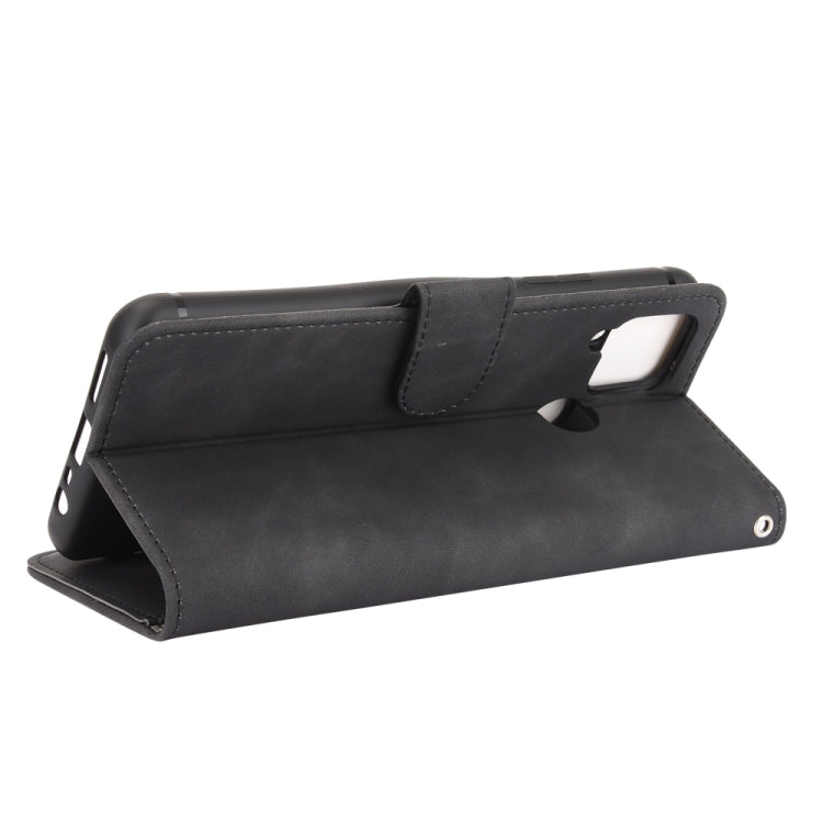 For OPPO Realme C15 Solid Color Skin Feel Magnetic Buckle Horizontal Flip Calf Texture PU Leather Case with Holder & Card Slots & Wallet