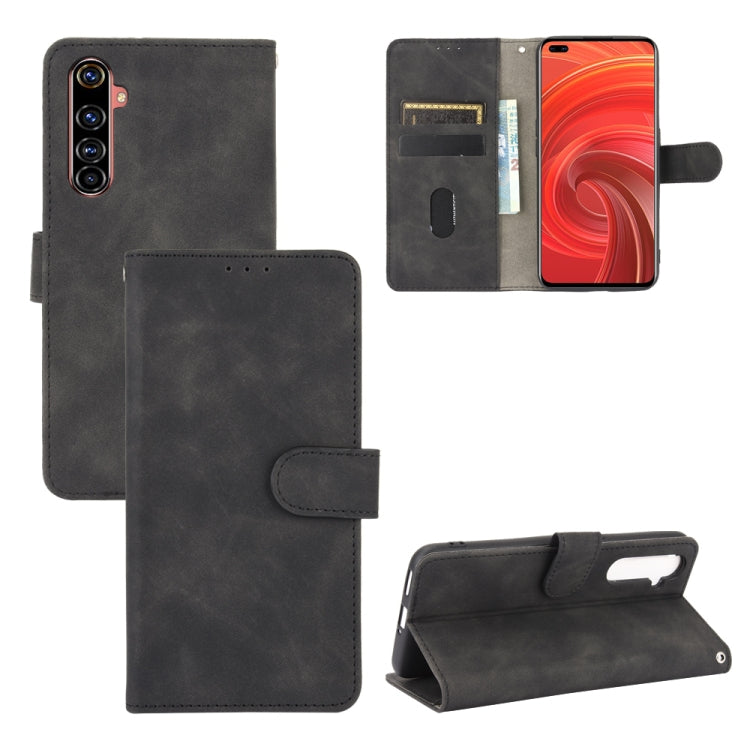 For OPPO Realme X50 Pro / X50 Pro 5G Solid Color Skin Feel Magnetic Buckle Horizontal Flip Calf Texture PU Leather Case with Holder & Card Slots & Wallet