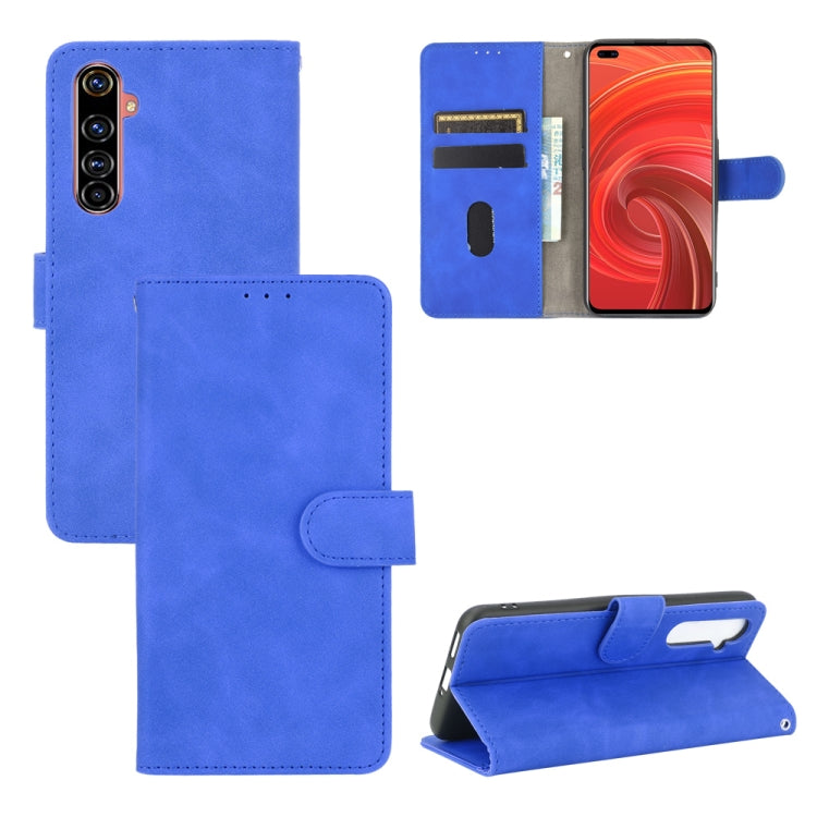 For OPPO Realme X50 Pro / X50 Pro 5G Solid Color Skin Feel Magnetic Buckle Horizontal Flip Calf Texture PU Leather Case with Holder & Card Slots & Wallet