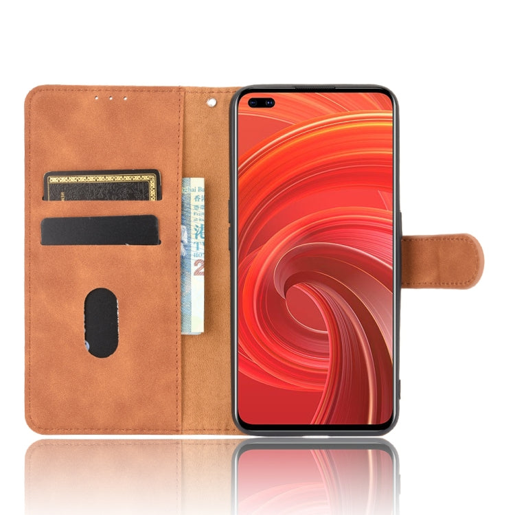 For OPPO Realme X50 Pro / X50 Pro 5G Solid Color Skin Feel Magnetic Buckle Horizontal Flip Calf Texture PU Leather Case with Holder & Card Slots & Wallet