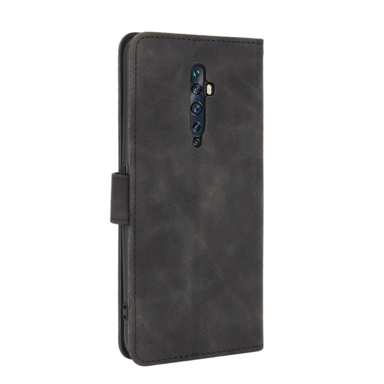 For OPPO Reno2 Z / F Solid Color Skin Feel Magnetic Buckle Horizontal Flip Calf Texture PU Leather Case with Holder & Card Slots & Wallet