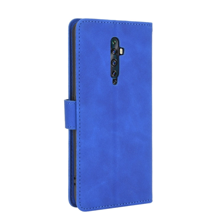 For OPPO Reno2 Z / F Solid Color Skin Feel Magnetic Buckle Horizontal Flip Calf Texture PU Leather Case with Holder & Card Slots & Wallet