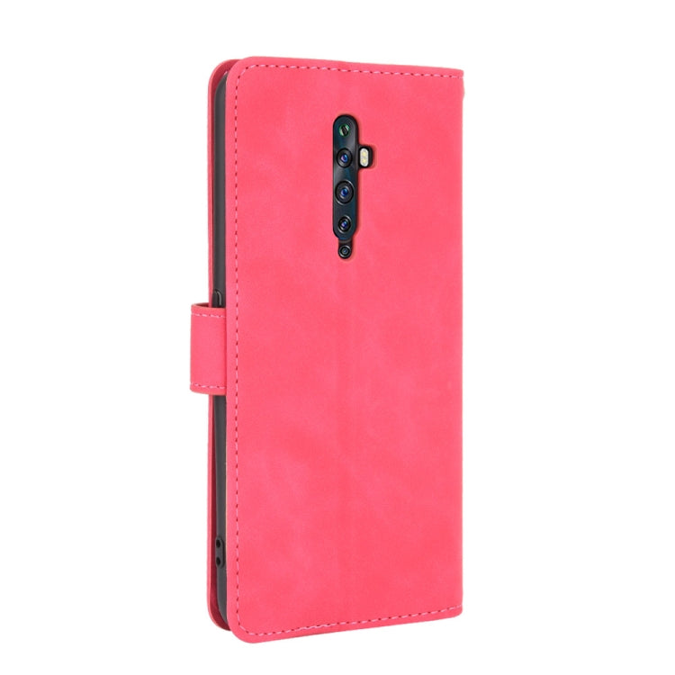 For OPPO Reno2 Z / F Solid Color Skin Feel Magnetic Buckle Horizontal Flip Calf Texture PU Leather Case with Holder & Card Slots & Wallet
