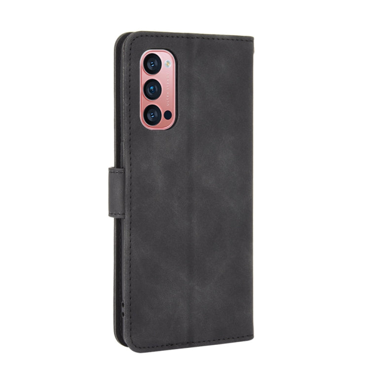 For OPPO Reno4 Pro 5G Solid Color Skin Feel Magnetic Buckle Horizontal Flip Calf Texture PU Leather Case with Holder & Card Slots & Wallet