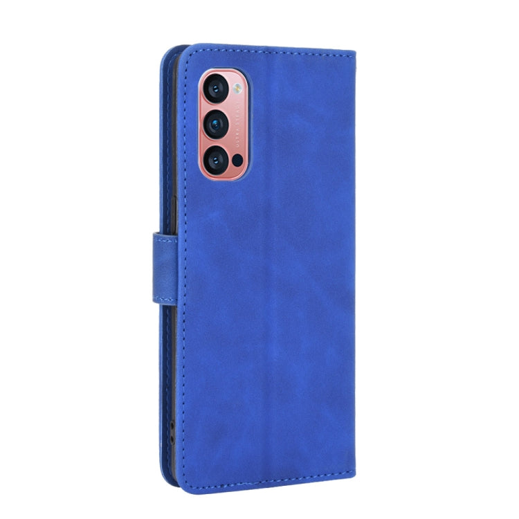 For OPPO Reno4 Pro 5G Solid Color Skin Feel Magnetic Buckle Horizontal Flip Calf Texture PU Leather Case with Holder & Card Slots & Wallet
