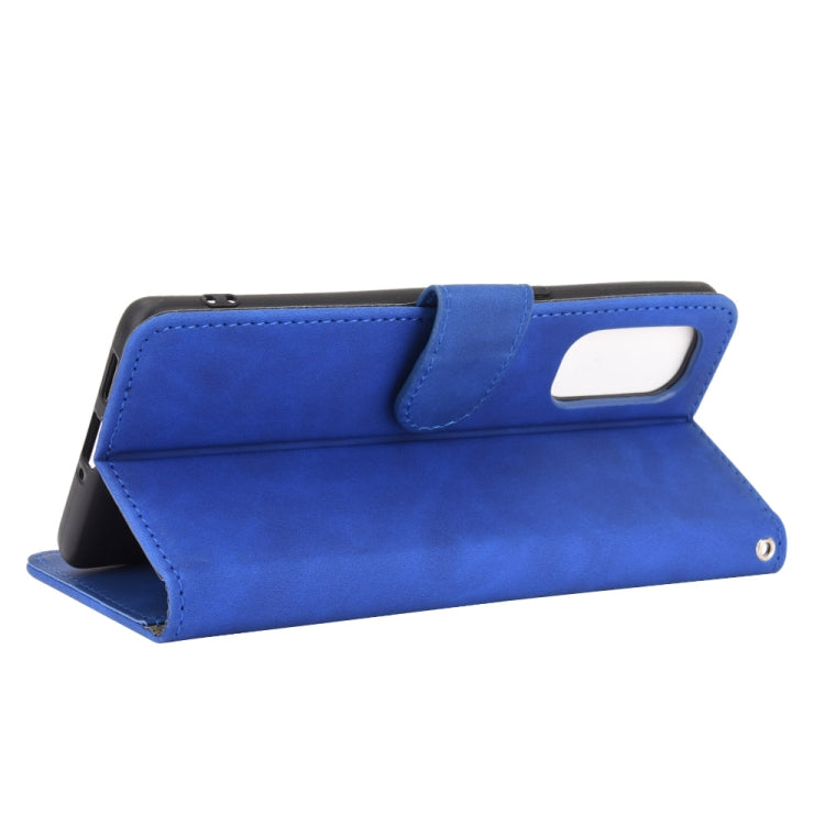 For OPPO Reno4 Pro 5G Solid Color Skin Feel Magnetic Buckle Horizontal Flip Calf Texture PU Leather Case with Holder & Card Slots & Wallet