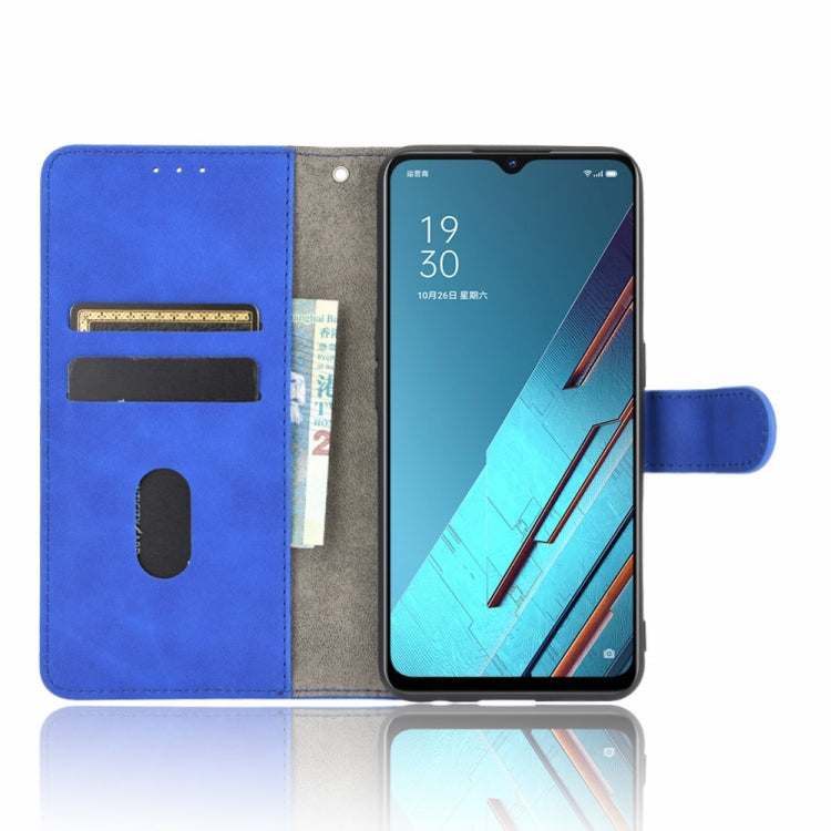 For OPPO Reno3 5G / Find X2 Lite Solid Color Skin Feel Magnetic Buckle Horizontal Flip Calf Texture PU Leather Case with Holder & Card Slots & Wallet