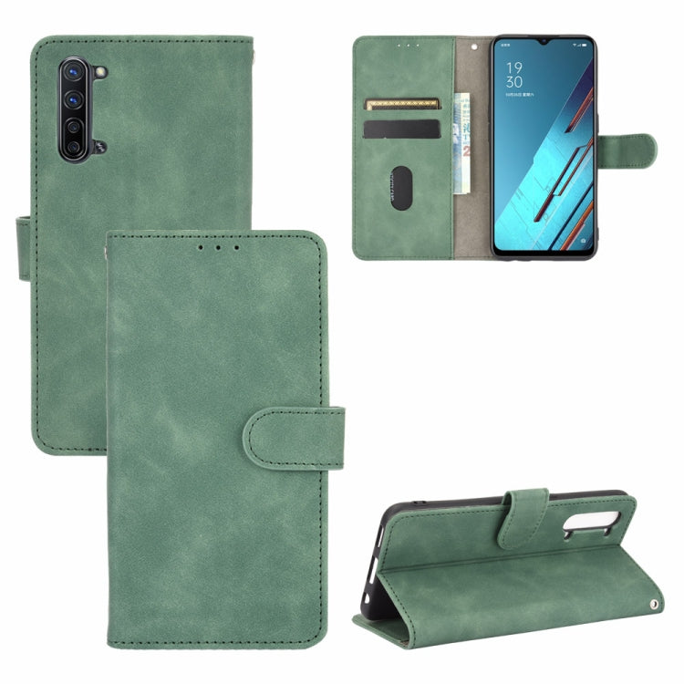 For OPPO Reno3 5G / Find X2 Lite Solid Color Skin Feel Magnetic Buckle Horizontal Flip Calf Texture PU Leather Case with Holder & Card Slots & Wallet