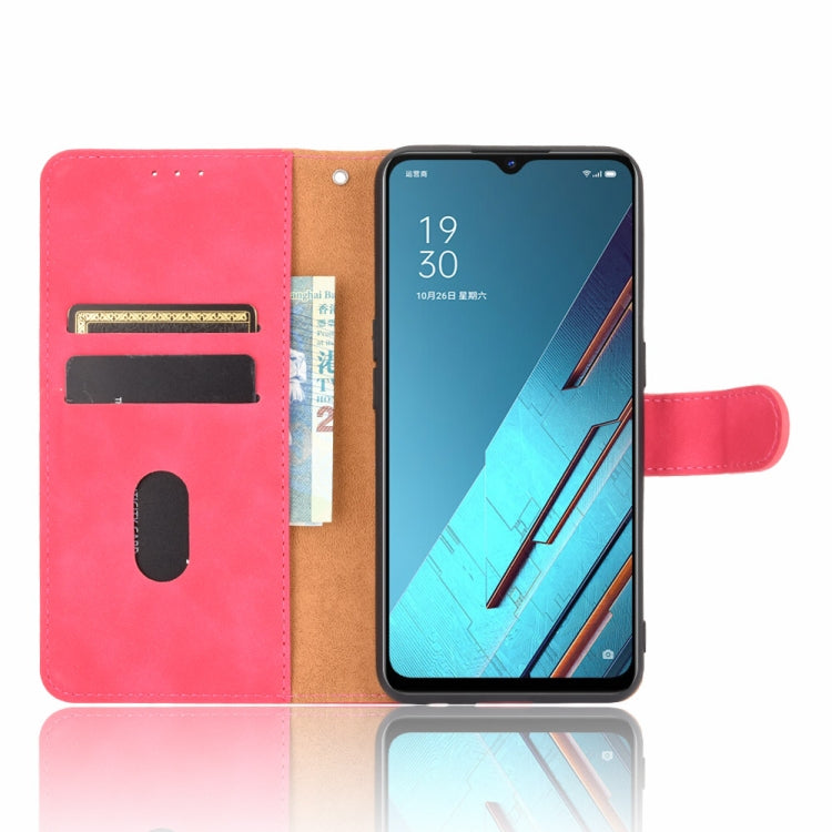 For OPPO Reno3 5G / Find X2 Lite Solid Color Skin Feel Magnetic Buckle Horizontal Flip Calf Texture PU Leather Case with Holder & Card Slots & Wallet