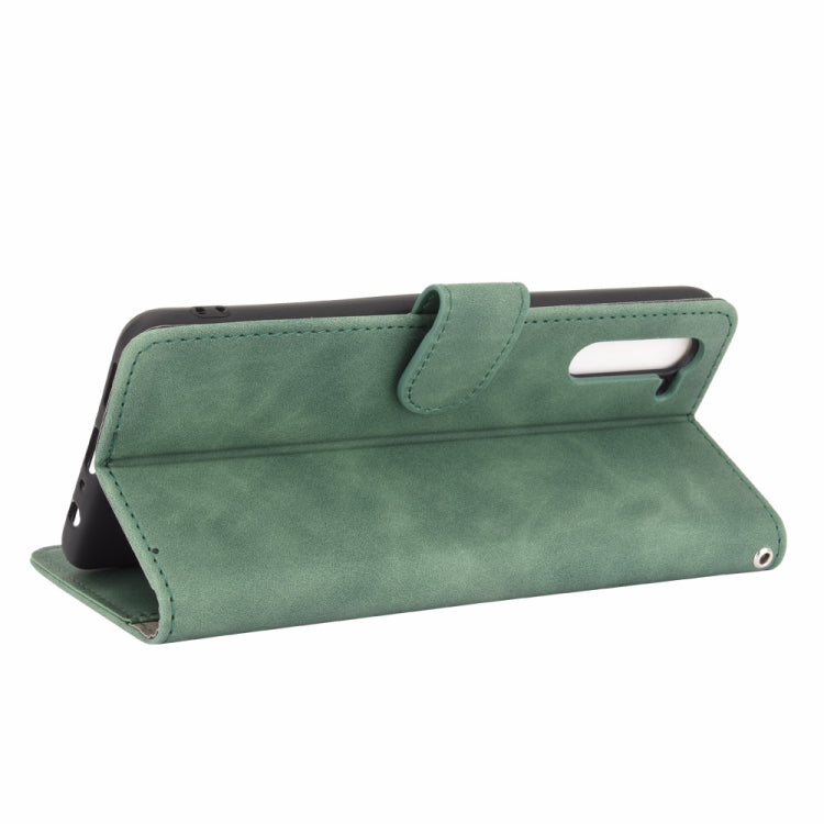 For OPPO Reno3 A(Japanese Version) Solid Color Skin Feel Magnetic Buckle Horizontal Flip Calf Texture PU Leather Case with Holder & Card Slots & Wallet