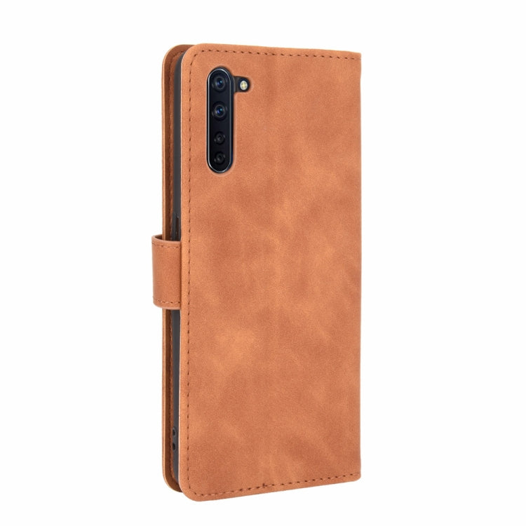 For OPPO Reno3 A(Japanese Version) Solid Color Skin Feel Magnetic Buckle Horizontal Flip Calf Texture PU Leather Case with Holder & Card Slots & Wallet