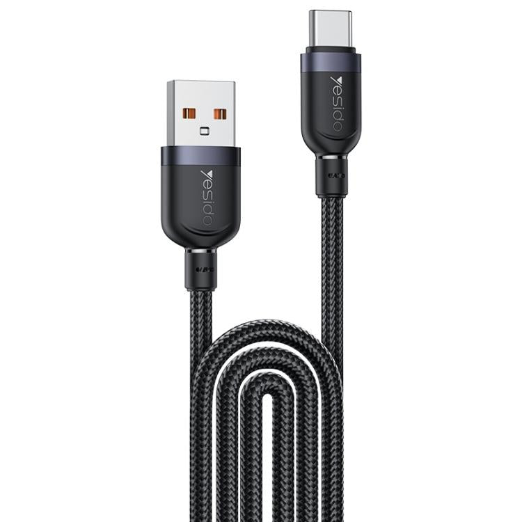 Yesido 3A USB to Type-C Fast Charging Cable, Length:3m - Black