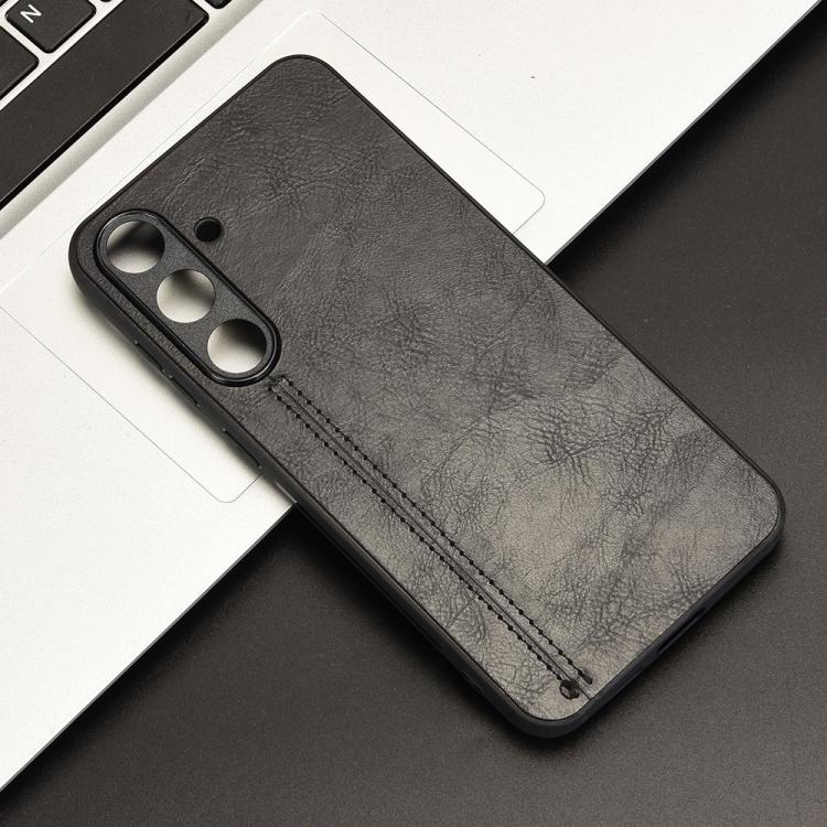 For Samsung Galaxy S25 5G Cow Pattern Sewing Back Cover Phone Case