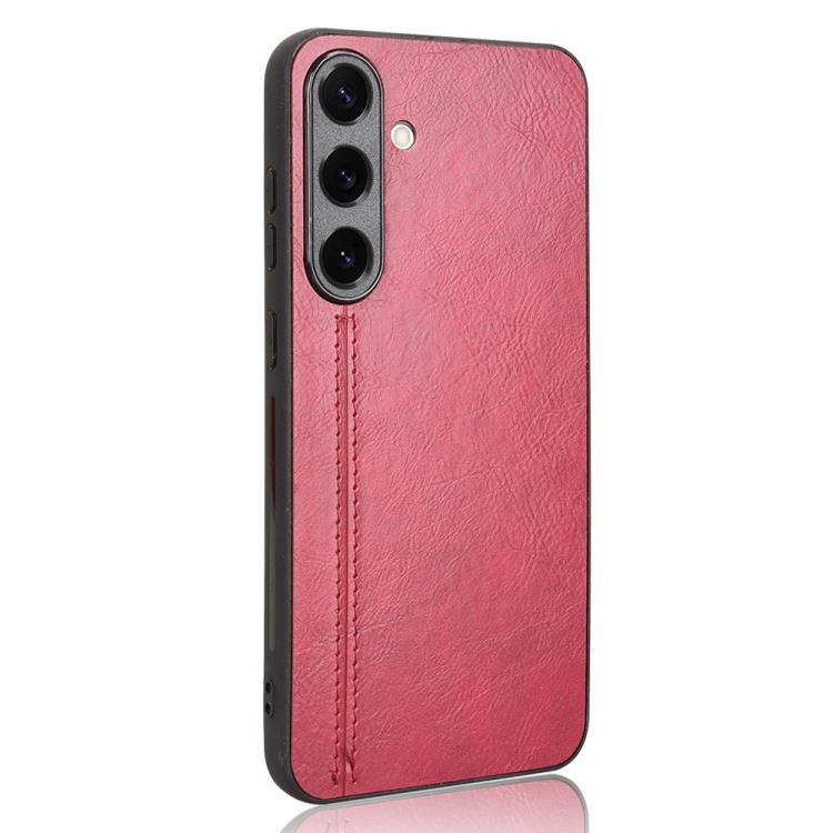 For Samsung Galaxy S25 5G Cow Pattern Sewing Back Cover Phone Case