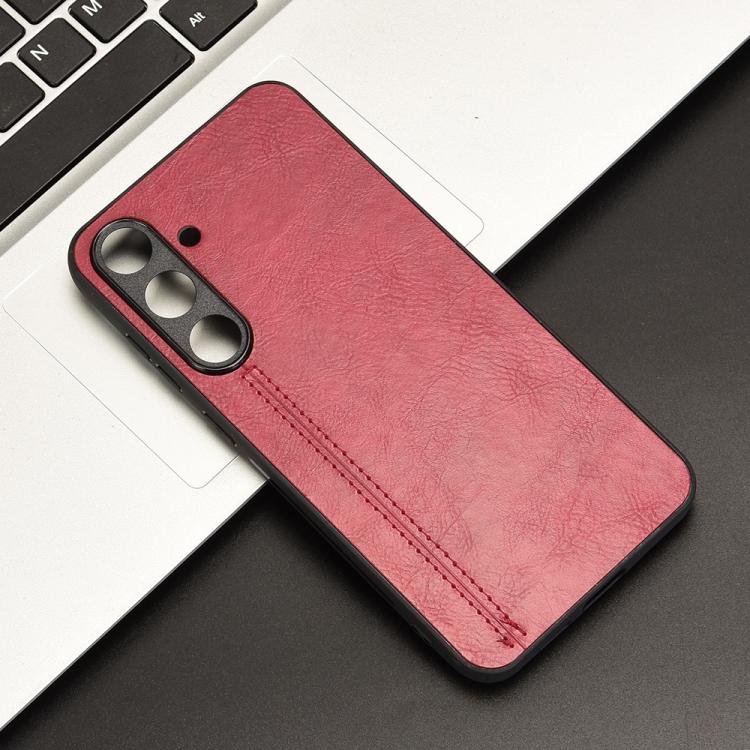 For Samsung Galaxy S25+ 5G Cow Pattern Sewing Back Cover Phone Case