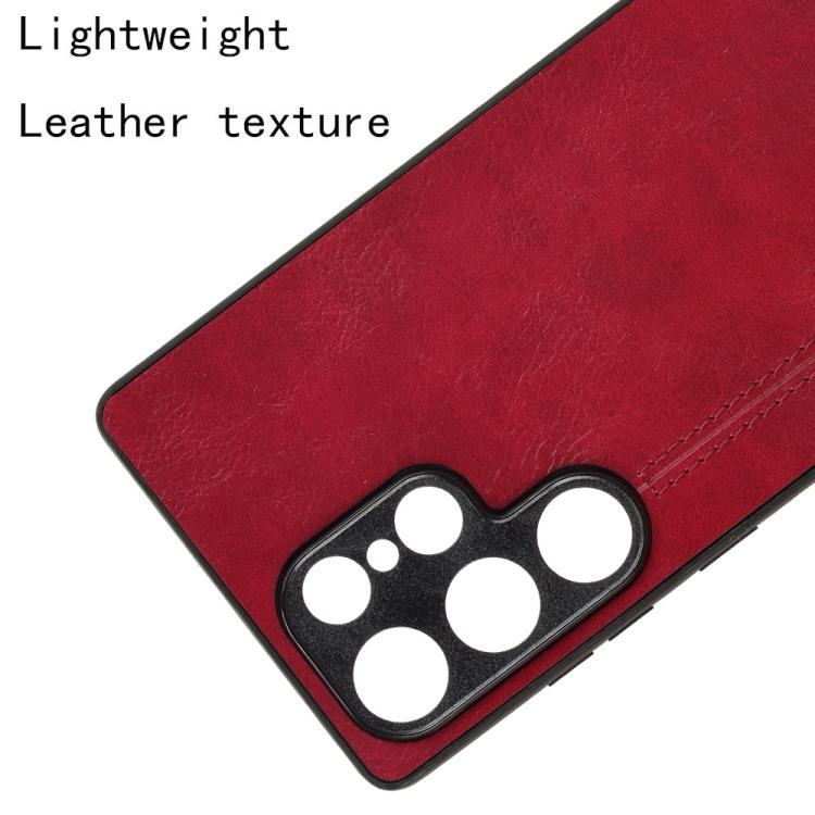 For Samsung Galaxy S25 Ultra 5G Cow Pattern Sewing Card Bag Phone Case