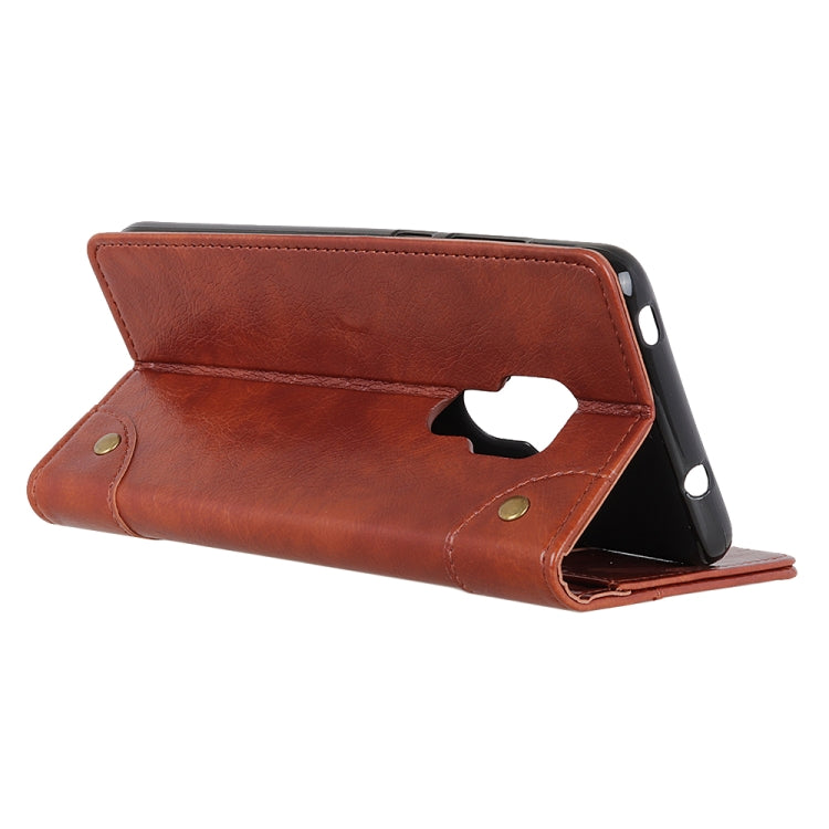 For Motorola Moto G9 Play Copper Buckle Nappa Texture Horizontal Flip Leather Case with Holder & Card Slots & Wallet