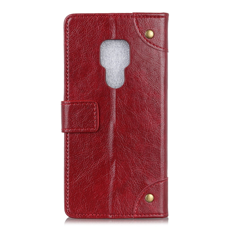 For Motorola Moto G9 Play Copper Buckle Nappa Texture Horizontal Flip Leather Case with Holder & Card Slots & Wallet