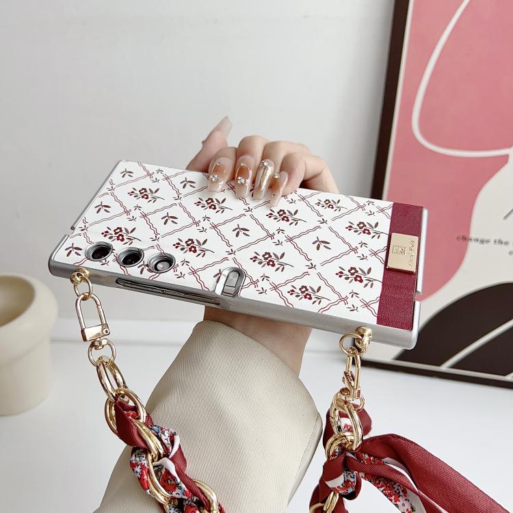 For Honor V Purse Luck Flower Pattern TPU Phone Case With Strap - White