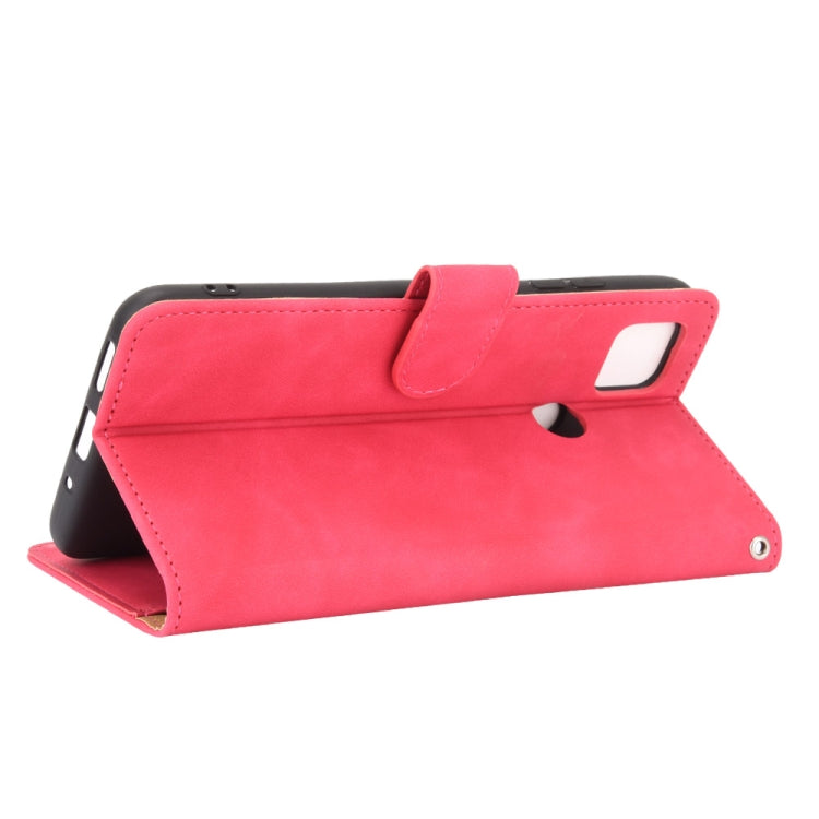 For Xiaomi Redmi 9C Solid Color Skin Feel Magnetic Buckle Horizontal Flip Calf Texture PU Leather Case with Holder & Card Slots & Wallet