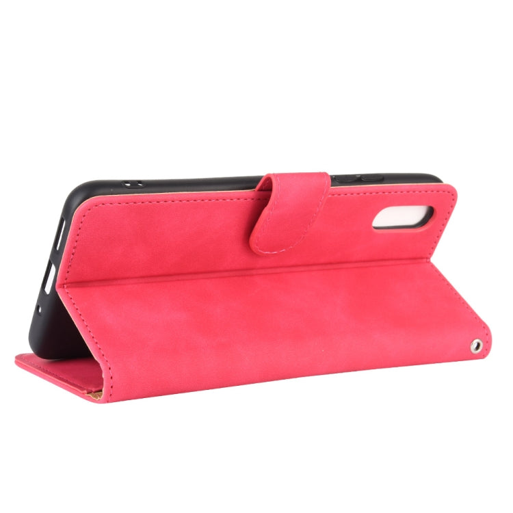 For Xiaomi Redmi 9A Solid Color Skin Feel Magnetic Buckle Horizontal Flip Calf Texture PU Leather Case with Holder & Card Slots & Wallet