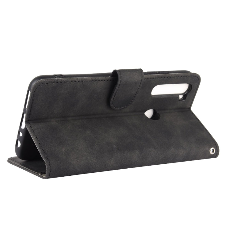 For Xiaomi Redmi Note 8 Solid Color Skin Feel Magnetic Buckle Horizontal Flip Calf Texture PU Leather Case with Holder & Card Slots & Wallet