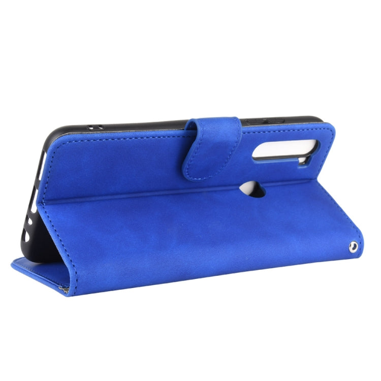 For Xiaomi Redmi Note 8 Solid Color Skin Feel Magnetic Buckle Horizontal Flip Calf Texture PU Leather Case with Holder & Card Slots & Wallet