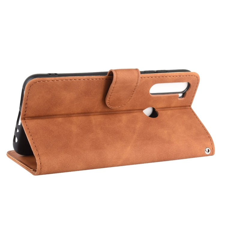 For Xiaomi Redmi Note 8 Solid Color Skin Feel Magnetic Buckle Horizontal Flip Calf Texture PU Leather Case with Holder & Card Slots & Wallet