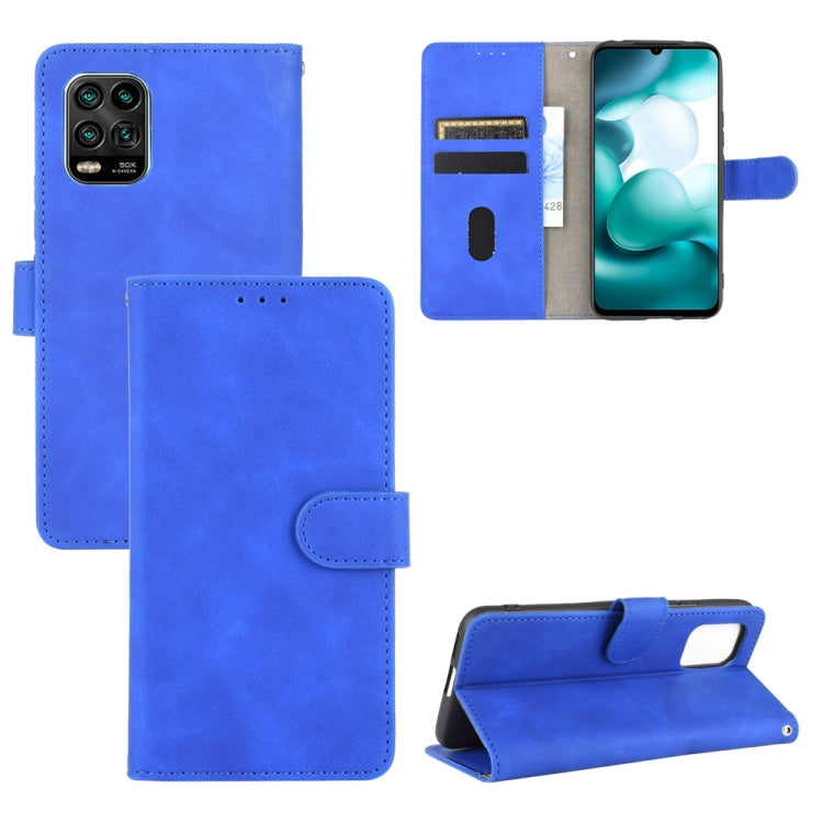 For Xiaomi Mi 10 Lite Solid Color Skin Feel Magnetic Buckle Horizontal Flip Calf Texture PU Leather Case with Holder & Card Slots & Wallet