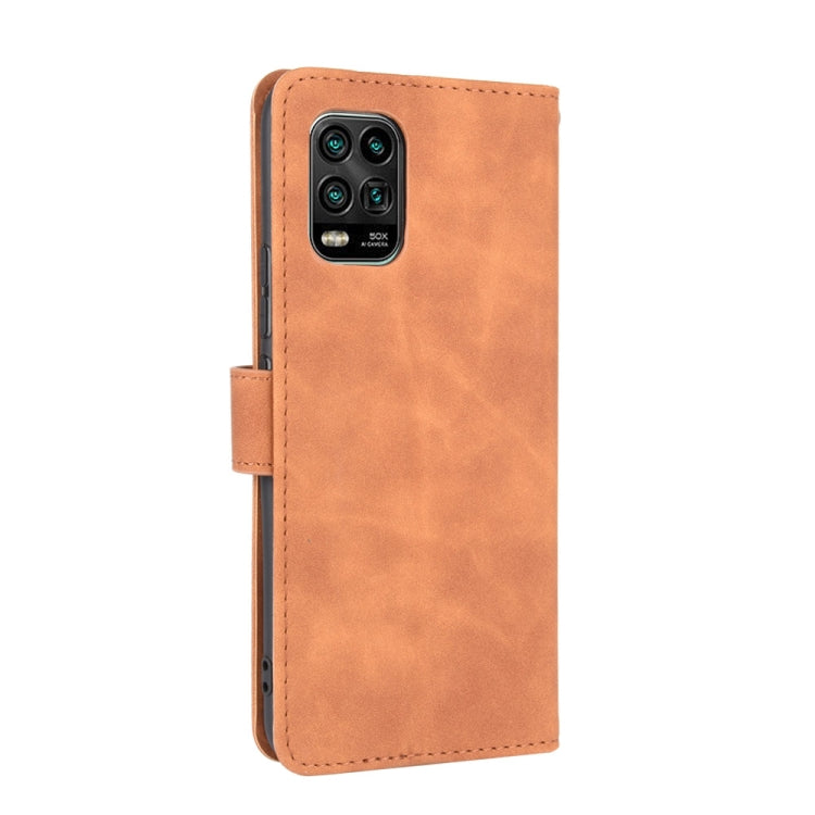 For Xiaomi Mi 10 Lite Solid Color Skin Feel Magnetic Buckle Horizontal Flip Calf Texture PU Leather Case with Holder & Card Slots & Wallet