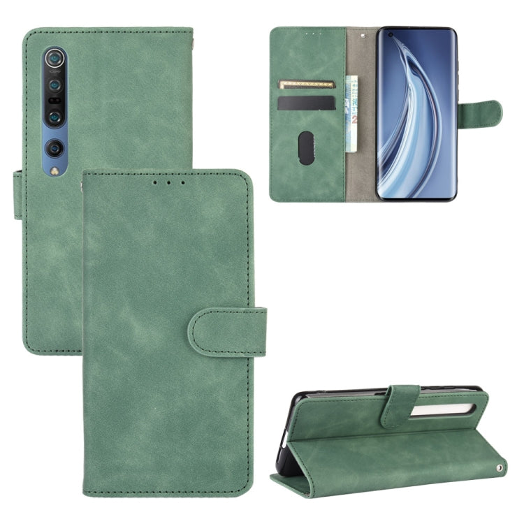 For Xiaomi Mi 10 Pro Solid Color Skin Feel Magnetic Buckle Horizontal Flip Calf Texture PU Leather Case with Holder & Card Slots & Wallet