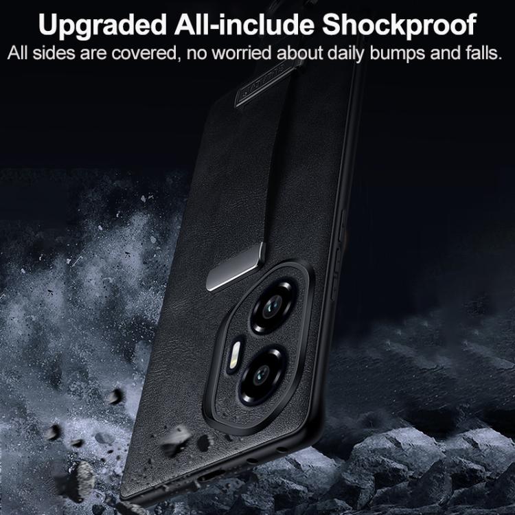 For Honor 300 Pro SULADA PC Hybrid Leather Texture Skin Feel Shockproof Phone Case