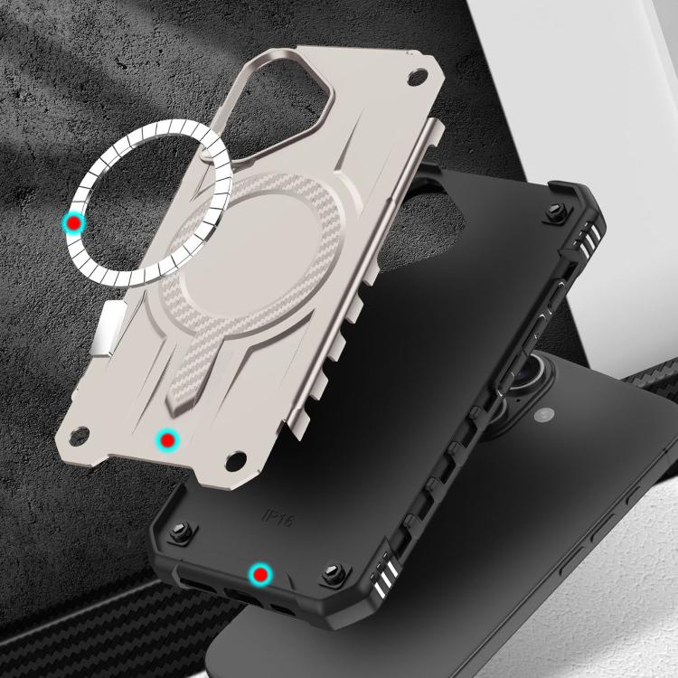 For iPhone 16 Straship MagSafe TPU Hybrid PC Phone Case
