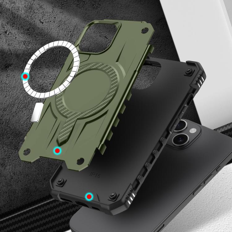 For iPhone 15 Straship MagSafe TPU Hybrid PC Phone Case