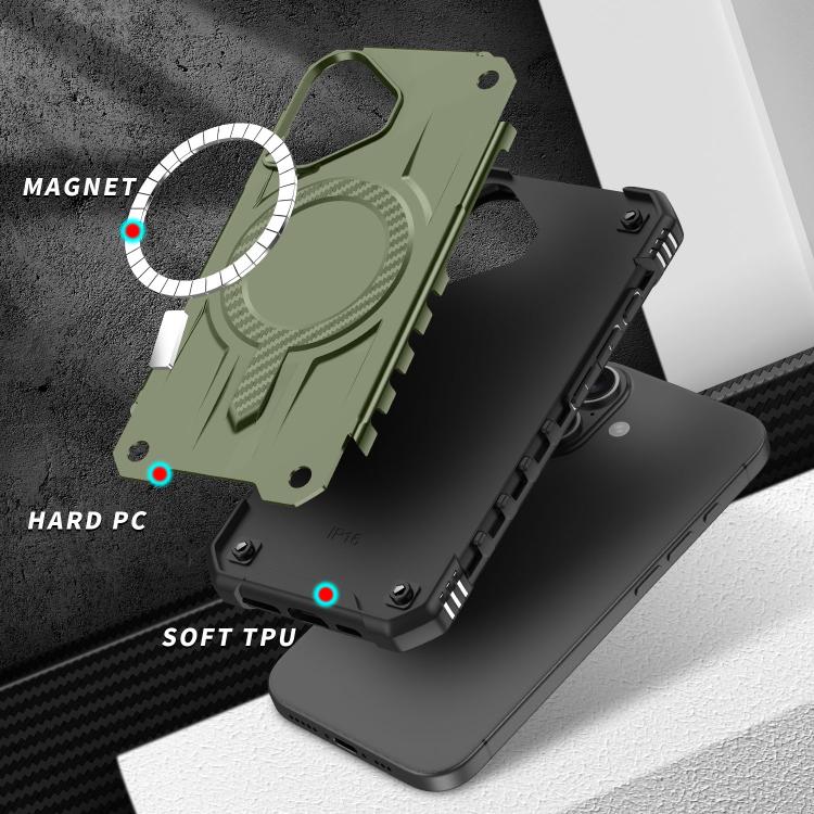 For iPhone 17 Straship MagSafe TPU Hybrid PC Phone Case