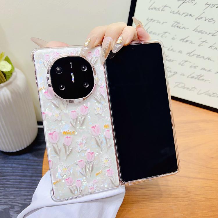 For Huawei Mate X6 Shell Texture Flower Pattern Protective Phone Case